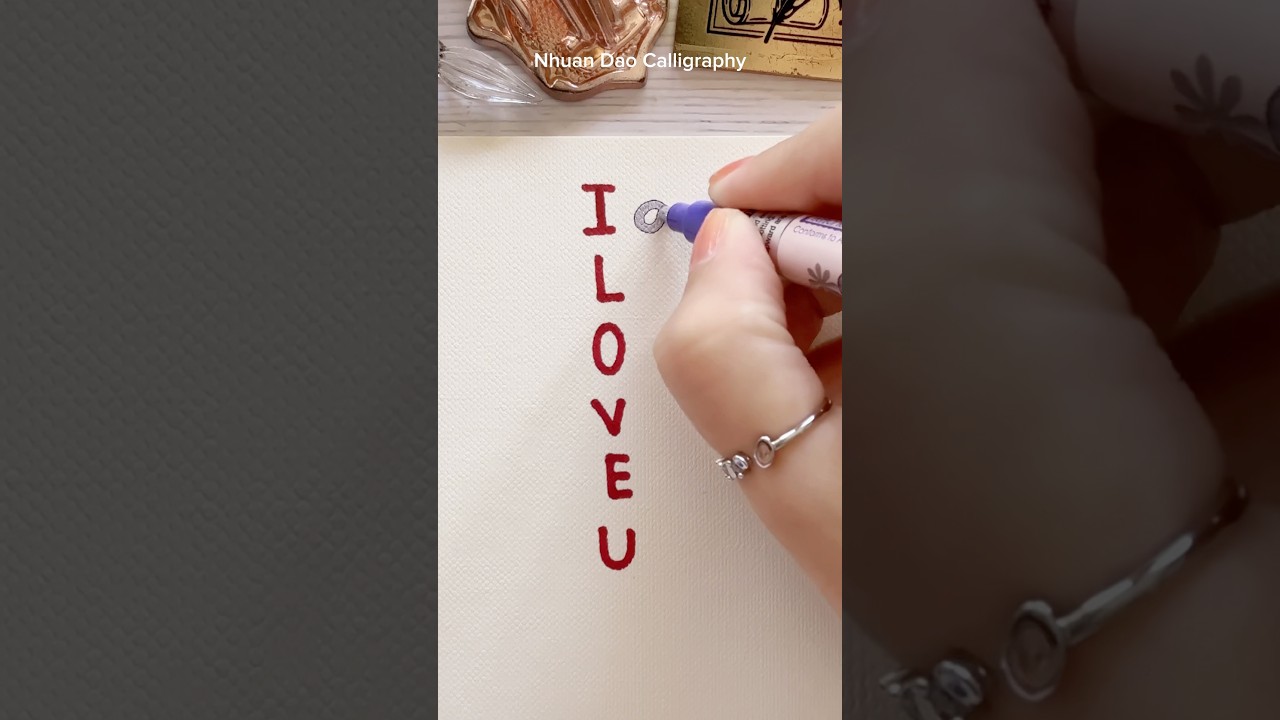 Not just &ldquo;I LOVE U&rdquo; &mdash; a secret message revealed #nhuandaocalligraphy #shorts