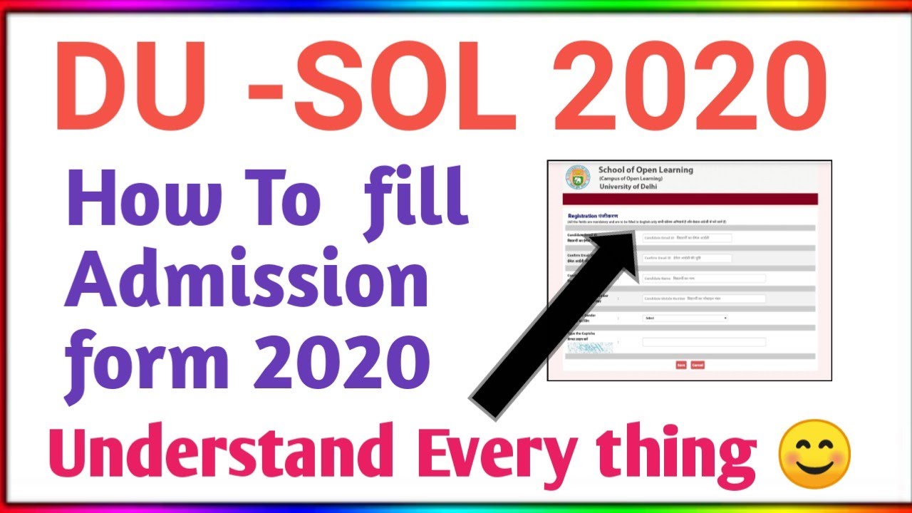Du sol Admission form 2020| How to fill Du sol Admission form 2020| Ameeninfo