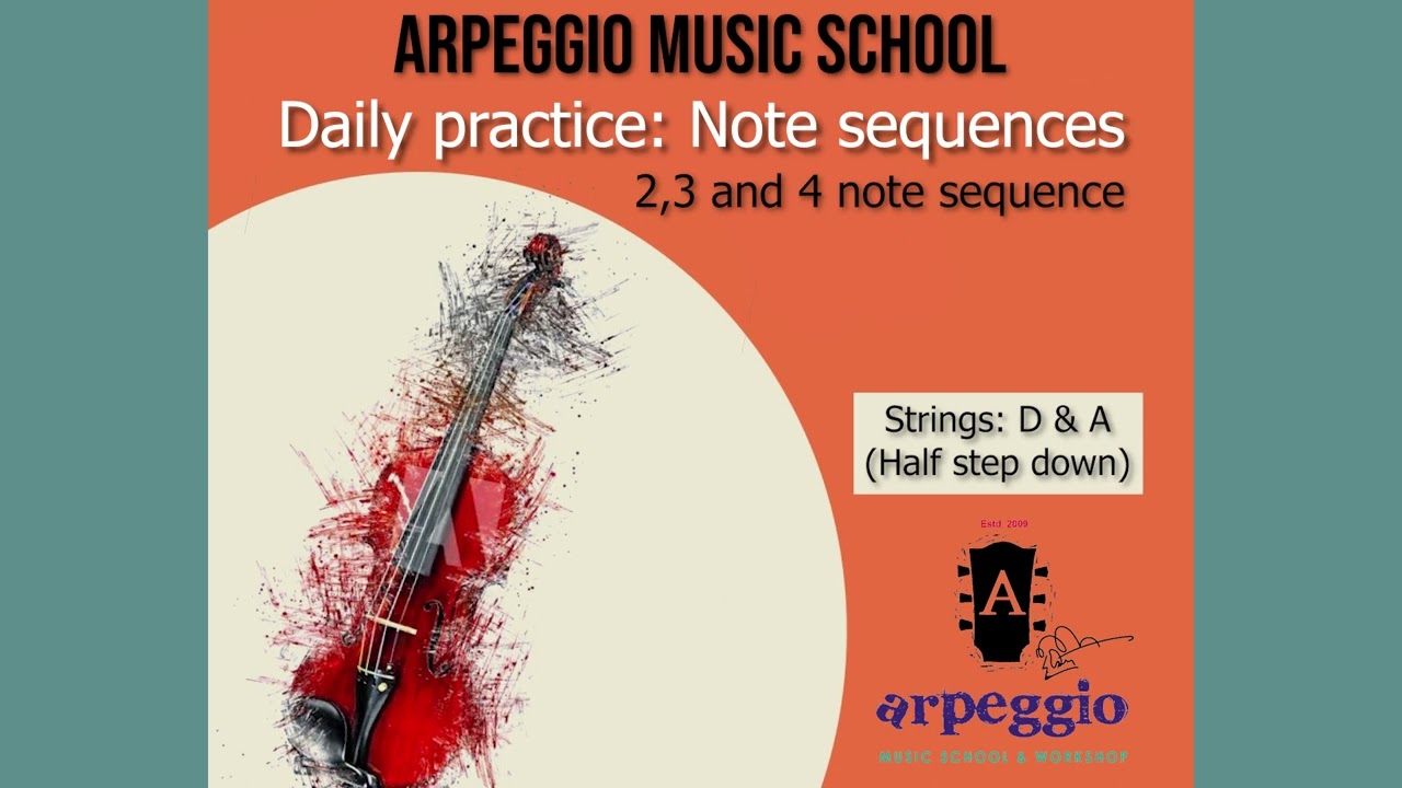 Daily violin practice | Play along with the video | Note sequence | D major scale | D & A strings |