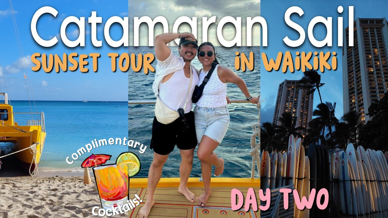 HAWAII VLOG: Our WILD ride on the Na Hoku 3 Catamaran on Waikiki 🌊⛵️