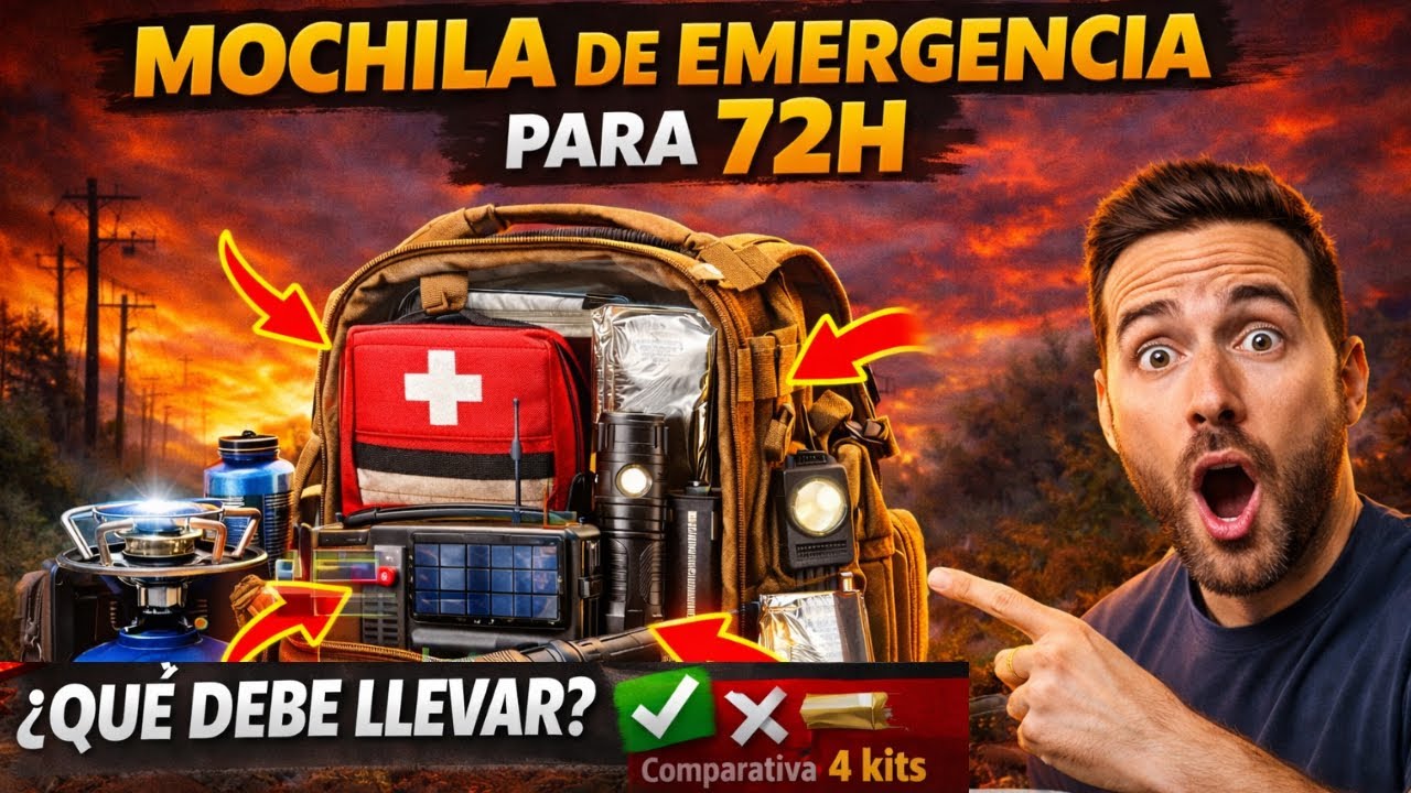 Mejor mochila de emergencia 72 horas | Comparativa 4 kits supervivencia ¿Qué debe llevar?