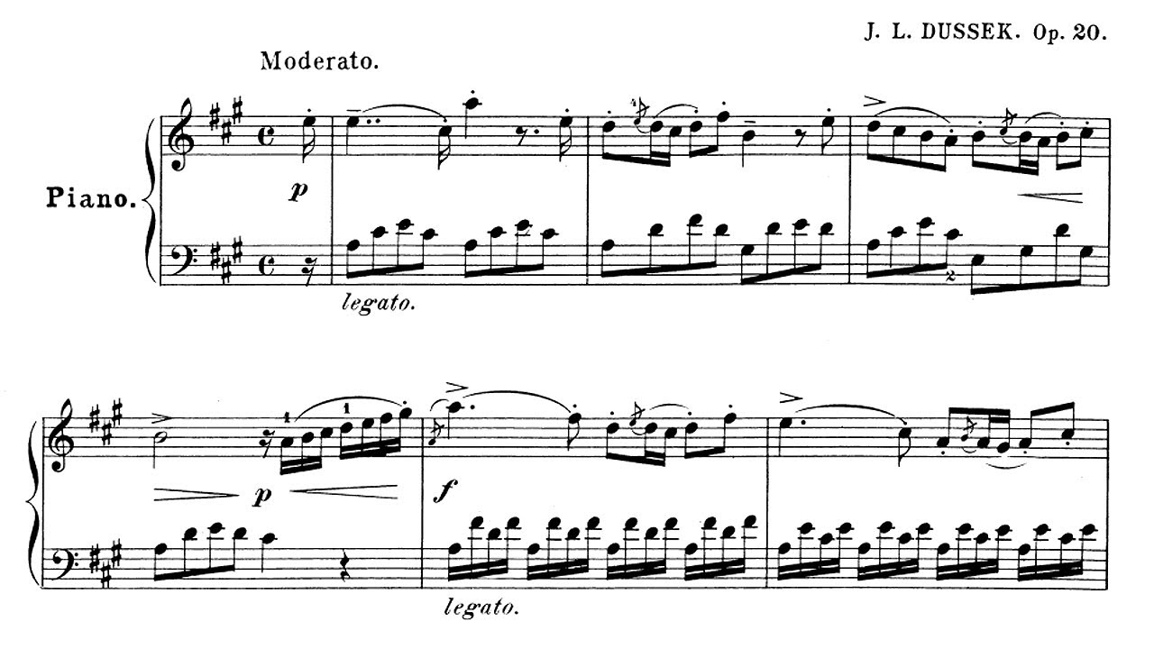 JL Dussek: Sonatina in A Major Op. 20 No. 4  -  Hans Kann, 1972 - MHS 4207