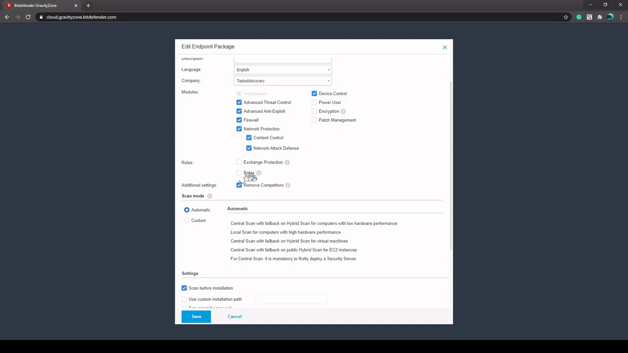 How to Deploy Gravityzone via Relay Walk-thru
