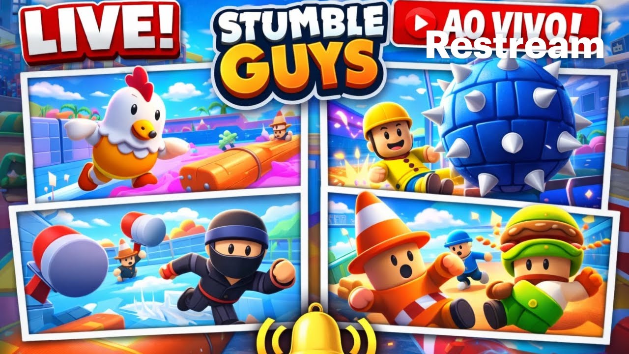 ao vivo, stumble guys @berguinhogamer