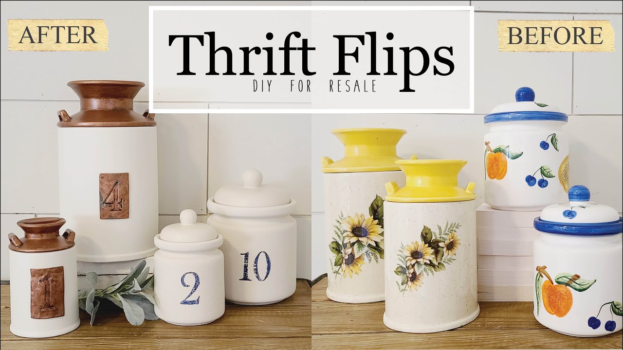 Thrift Flips • Canister Sets • Giveaway • Copper Patina • Vintage Crocks • DIY for Resale