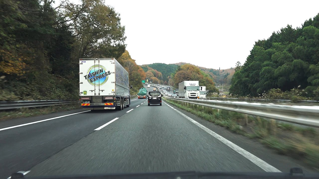 4K　E25・西名阪→名阪国道→E23・東名阪自動車道　等速　松原JCT→天理IC→亀山IC→四日市JCT　2021年11月撮影版