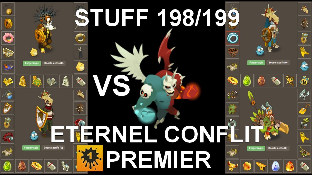 STUFF 198/199 LOW COST VS ETERNEL CONFLIT PREMIER - TEAM ELIO - DOFUS 2.65