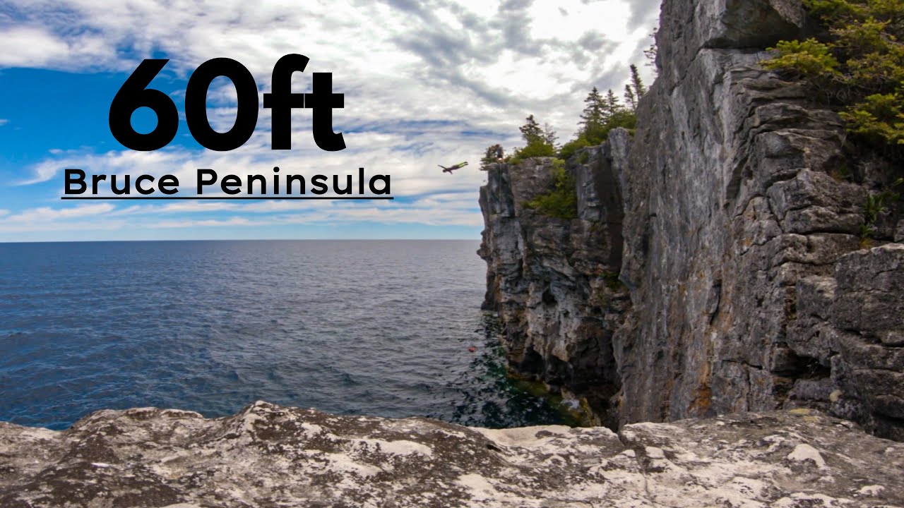 60ft CLIFF JUMP | Tobermory - Bruce Peninsula Adventure