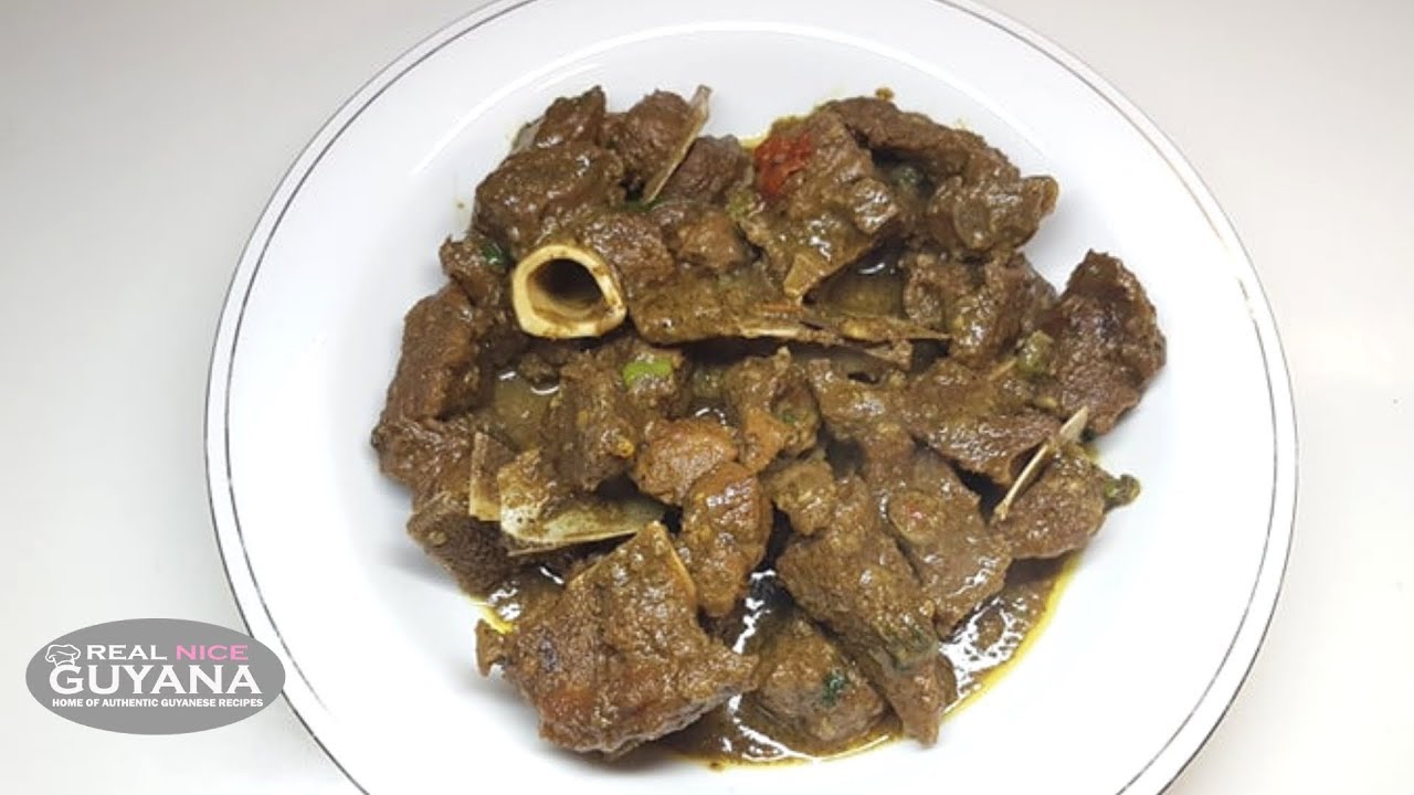 Goat Curry, step by step  Recipe Video II Real Nice Guyana.