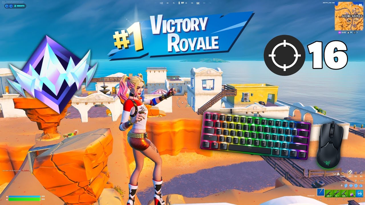 Harley Quinn Gameplay in Fortnite! | Unreal Ranked Reload | PC (Keyboard & Mouse)