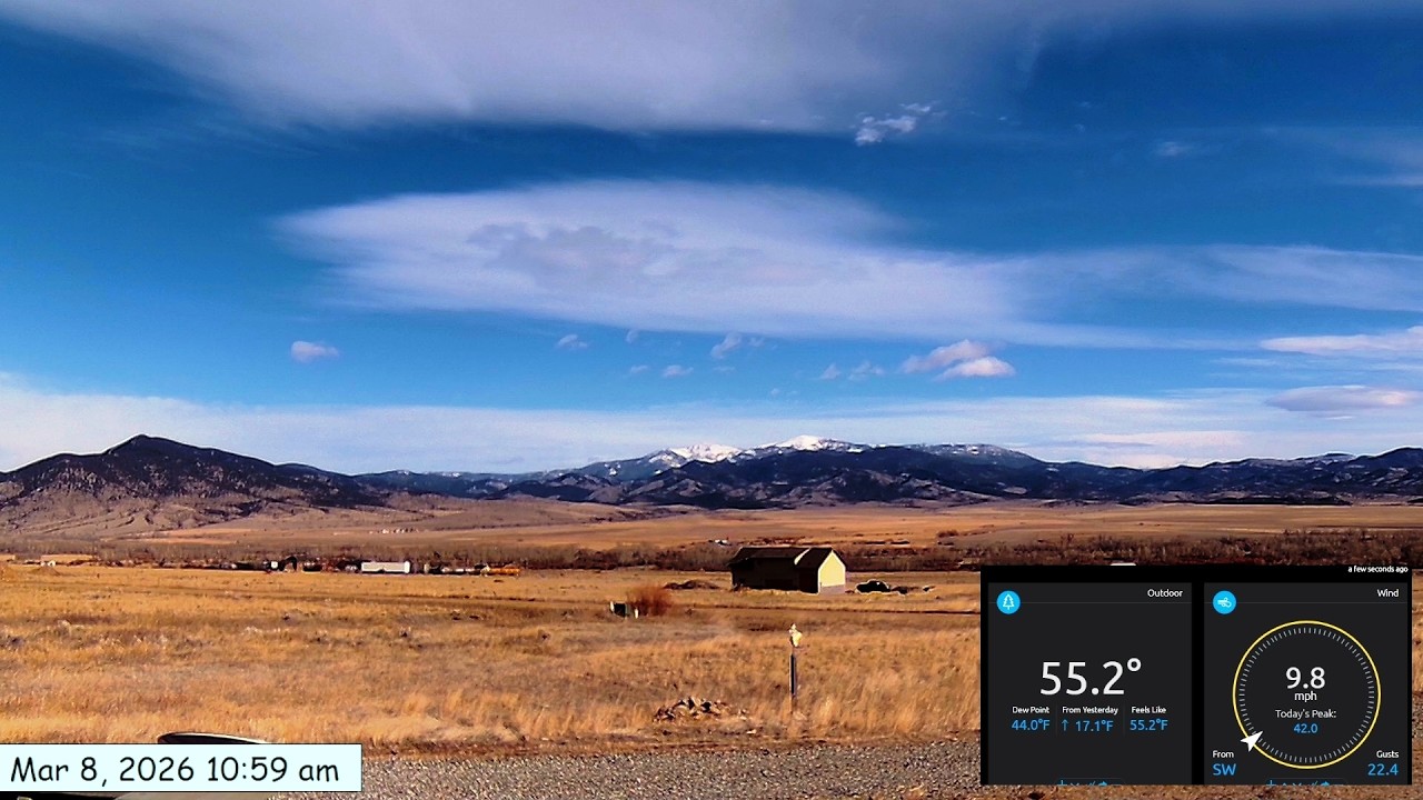 Weathercam timelapse March 8, 2026