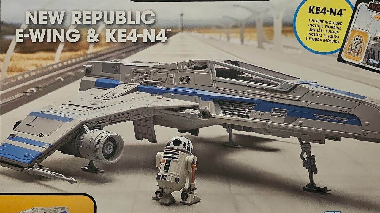 Star Wars Ahsoka. New Republic E-Wing Fighter. The Vintage Collection. Opening. Plus KE4-N4