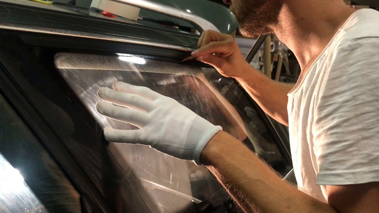 Verwerking raamtintfolie