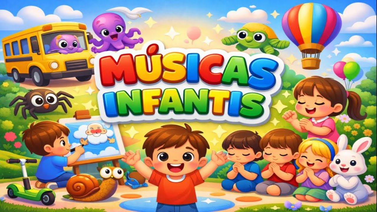 ANIMAIS E TRANSPORTES ÔNIBUS ESCOLAR, BALÃO E PATINETE | MÚSICA INFANTIL PARA CRIANÇAS FELIZES BABY!