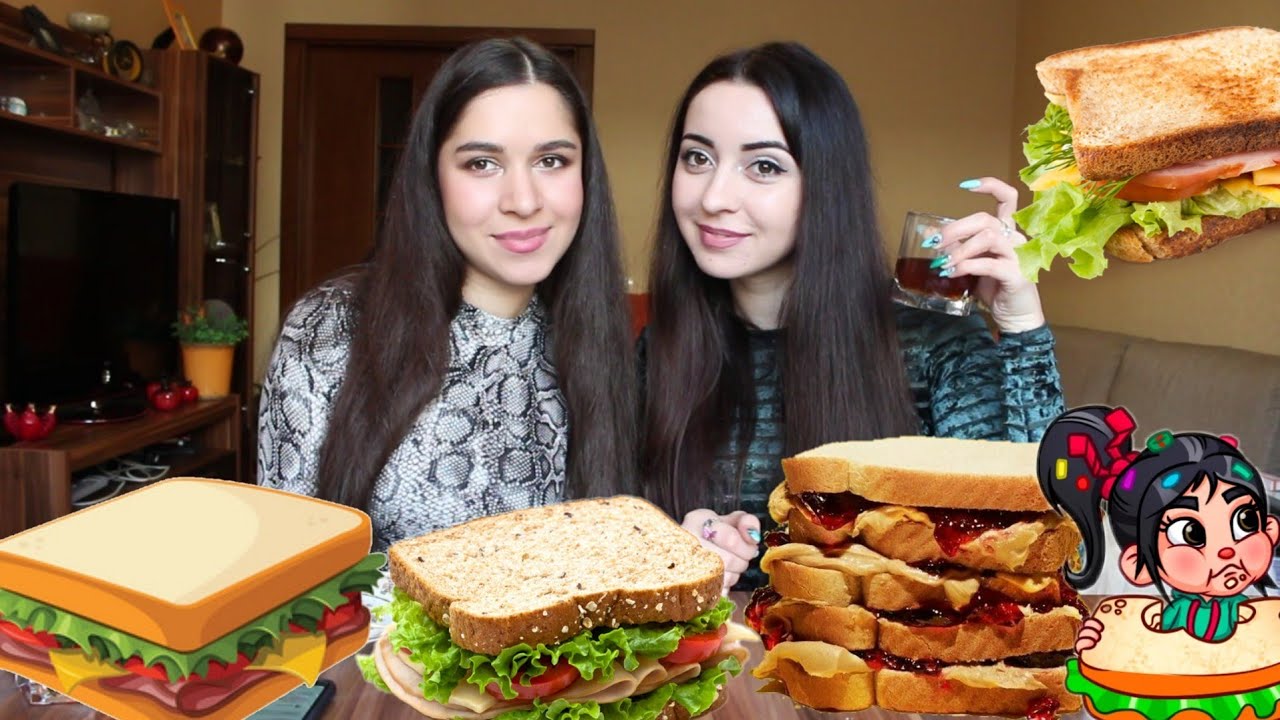 КЛАБ СЭНДВИЧ  MUKBANG не asmr Ayka Emilly Ask Fatima