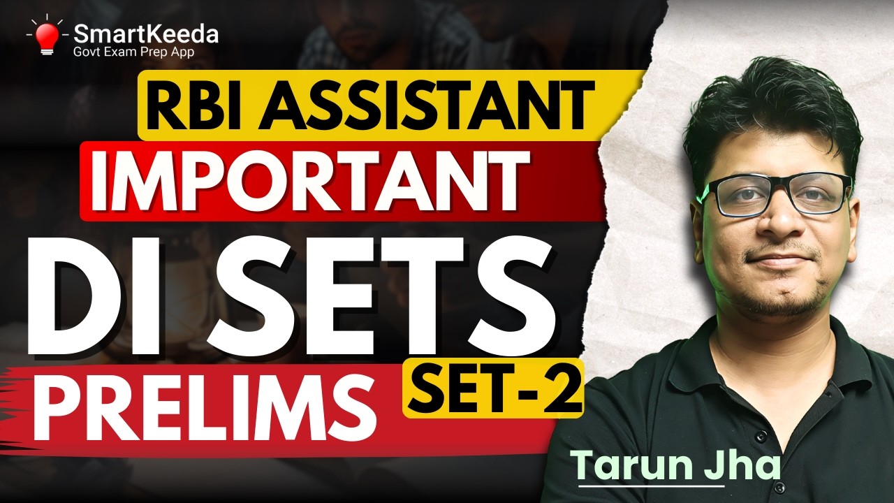 RBI Assistant 2026 | Important DI Set-2 | Prelims Level Practice by Tarun Jha