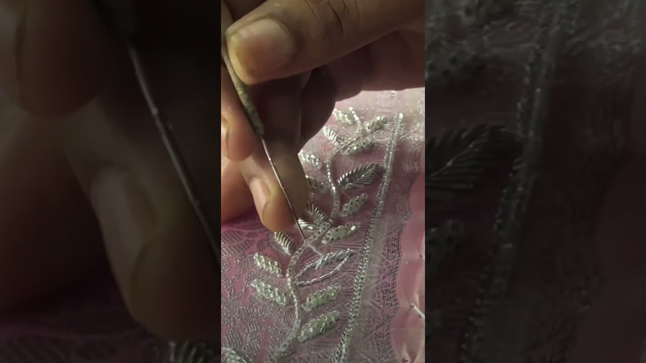 SK embroidery art #dabka embroidery #3D# live# aari work#fashion #easy #video #vairal#art
