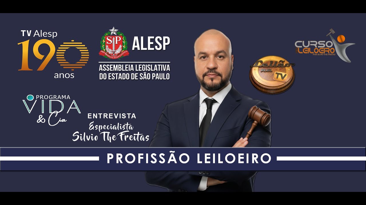 Profissão Leiloeiro - TV Alesp entrevista Silvio The Freitas #leilaonatv #cursoparaleiloeiro