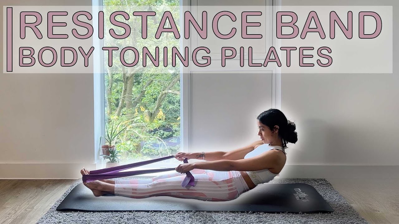20 MIN | BODY TONING PILATES (RESISTANCE BAND) | Tone My Body Pilates From Home 🔥🌟