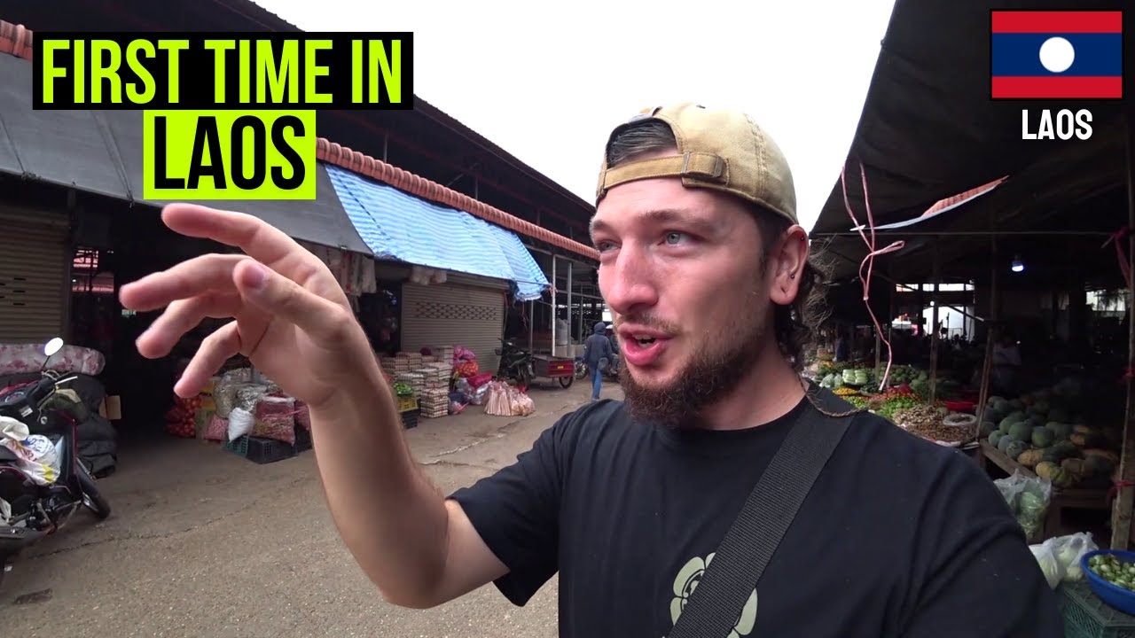 First Impressions Of LAOS | Friendly Locals In PAKSE Market 🇱🇦