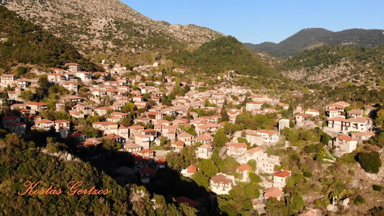ΣΤΕΜΝΙΤΣΑ, ΑΡΚΑΔΙΑ (DRONE). STEMNITSA AERIAL VIEW, PELOPONNESE, GREECE.