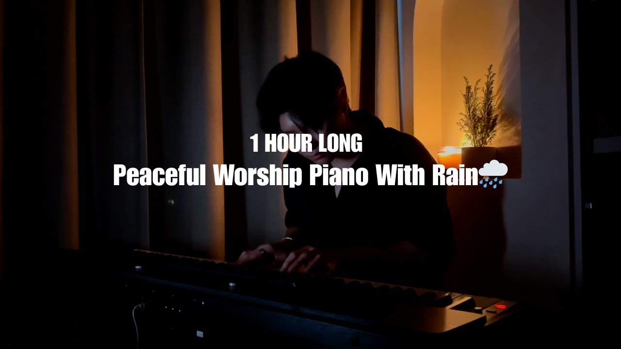 1 Hour Long Peaceful Worship Instrumental | With Relaxing Rain ⛈