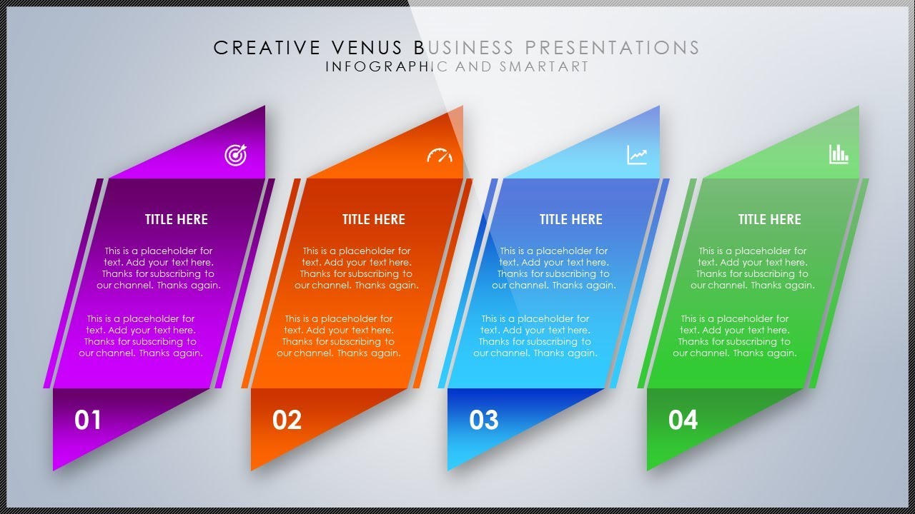How To Create a 4 #Steps #SmartArt Infographic Presentation Slide in Microsoft Office PowerPoint PPT