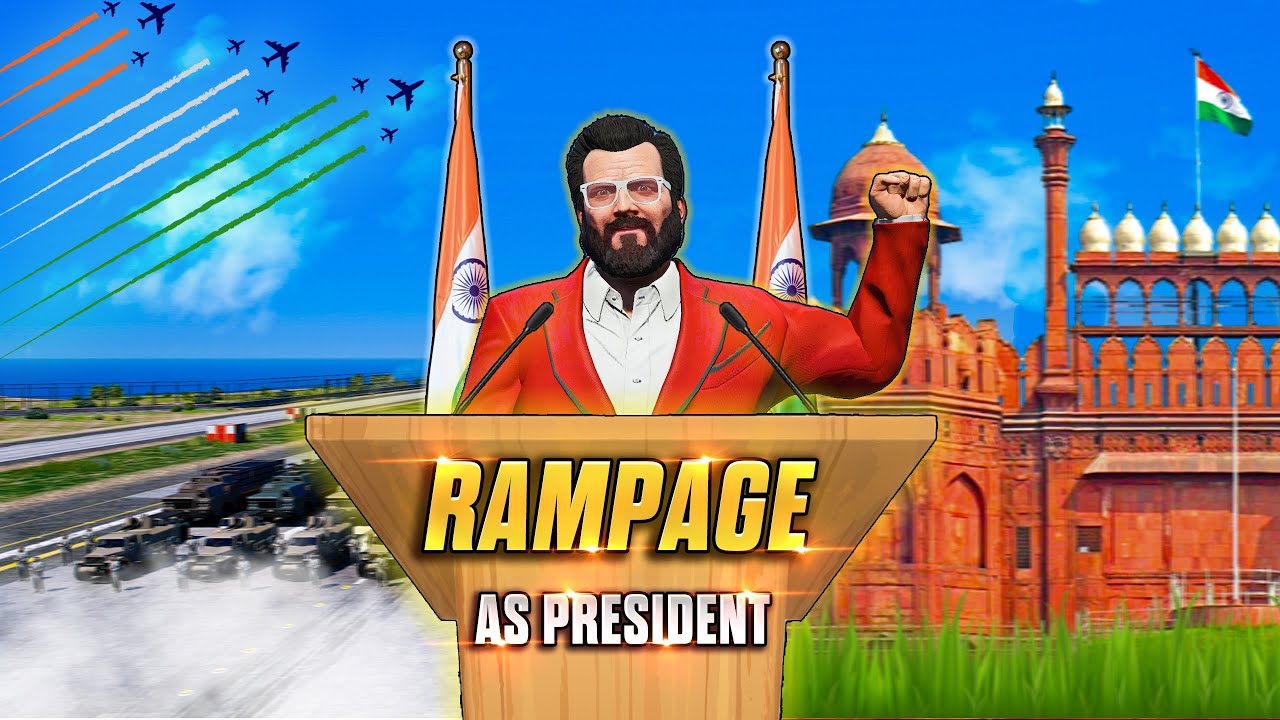 Rampage Became President In GTA5 🤩 Full Fun #rampageboy #gta5 #shinchan