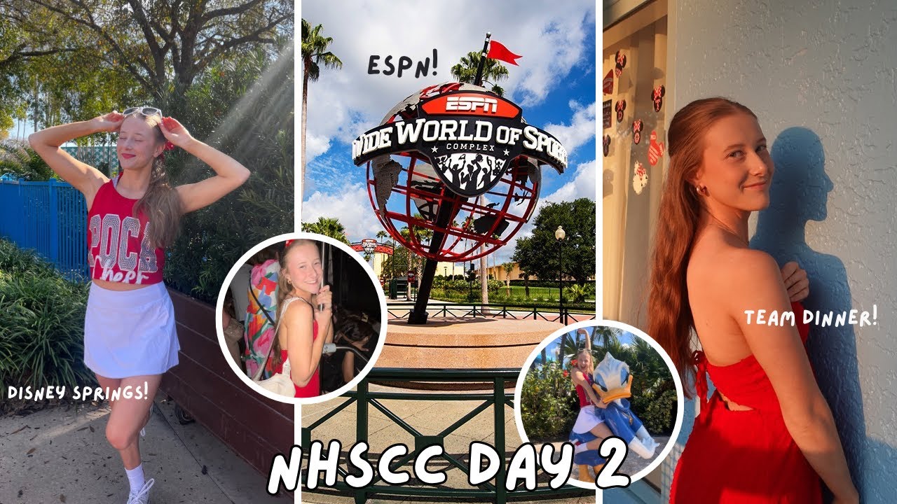 NHSCC AT DISNEY DAY 2 | Practice, ESPN, team dinner, and Disney Springs!