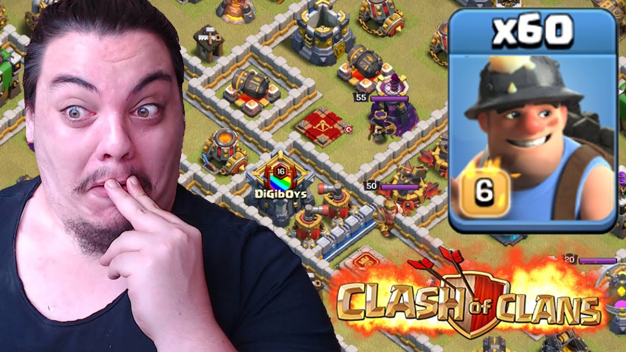 6. YILIMA &Ouml;ZEL MADENCİ 6 ile K.Savaşı Clash of Clans