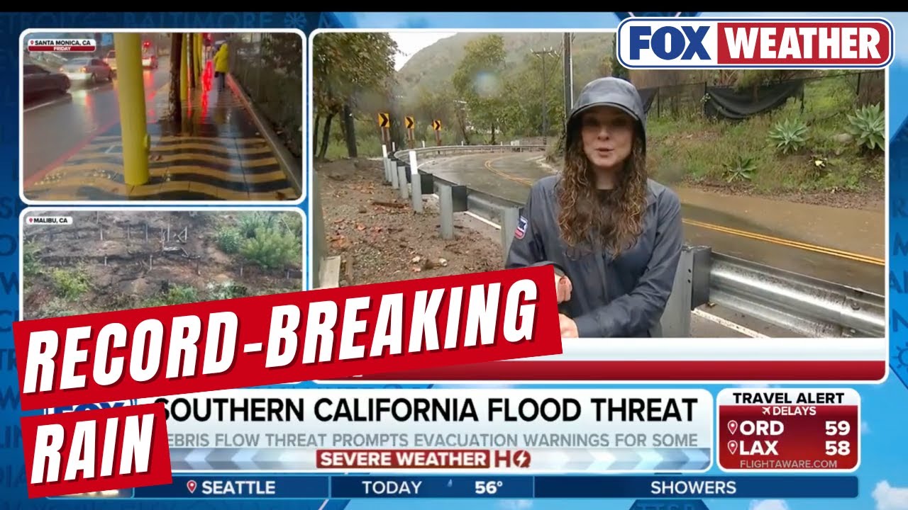 Heavy Rain Soaks Southern California, Triggering Dangerous Flash Flood Threat For Over 20 Million