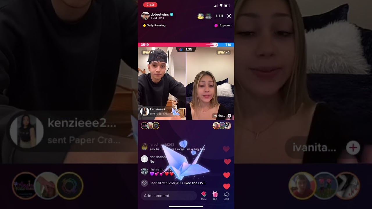 LUCAS VS HIS GF IVANITA LIVE BATTLE!!! 1/3/23 #trending #tiktok #shorts