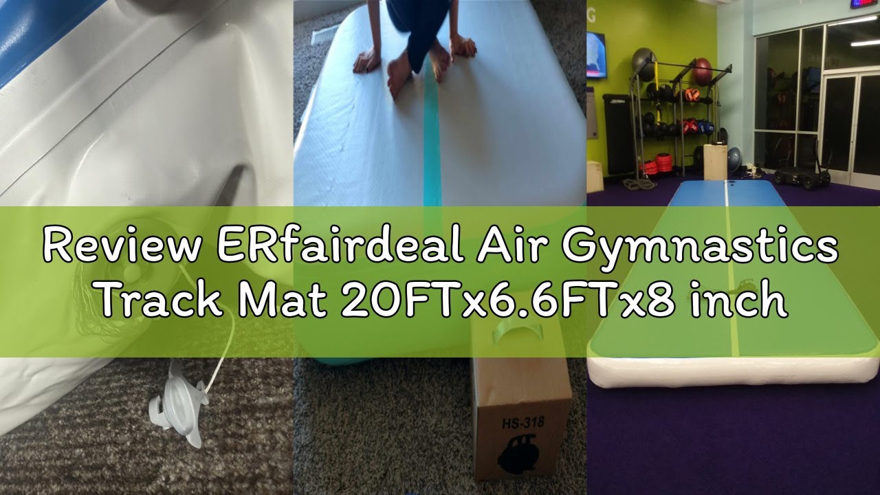 Review ERfairdeal Air Gymnastics Track Mat 20FTx6.6FTx8 inches Thickness Gymnastics Tumbling Air Mat
