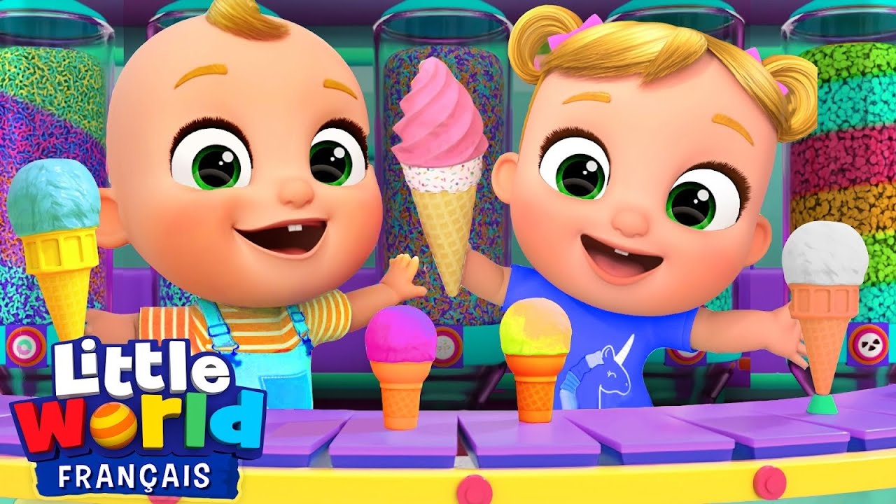 J'aime la glace ! | Chocolat, Fraise, Vanille | Le monde de Nico et Nina | Little World Fran&ccedil;ais