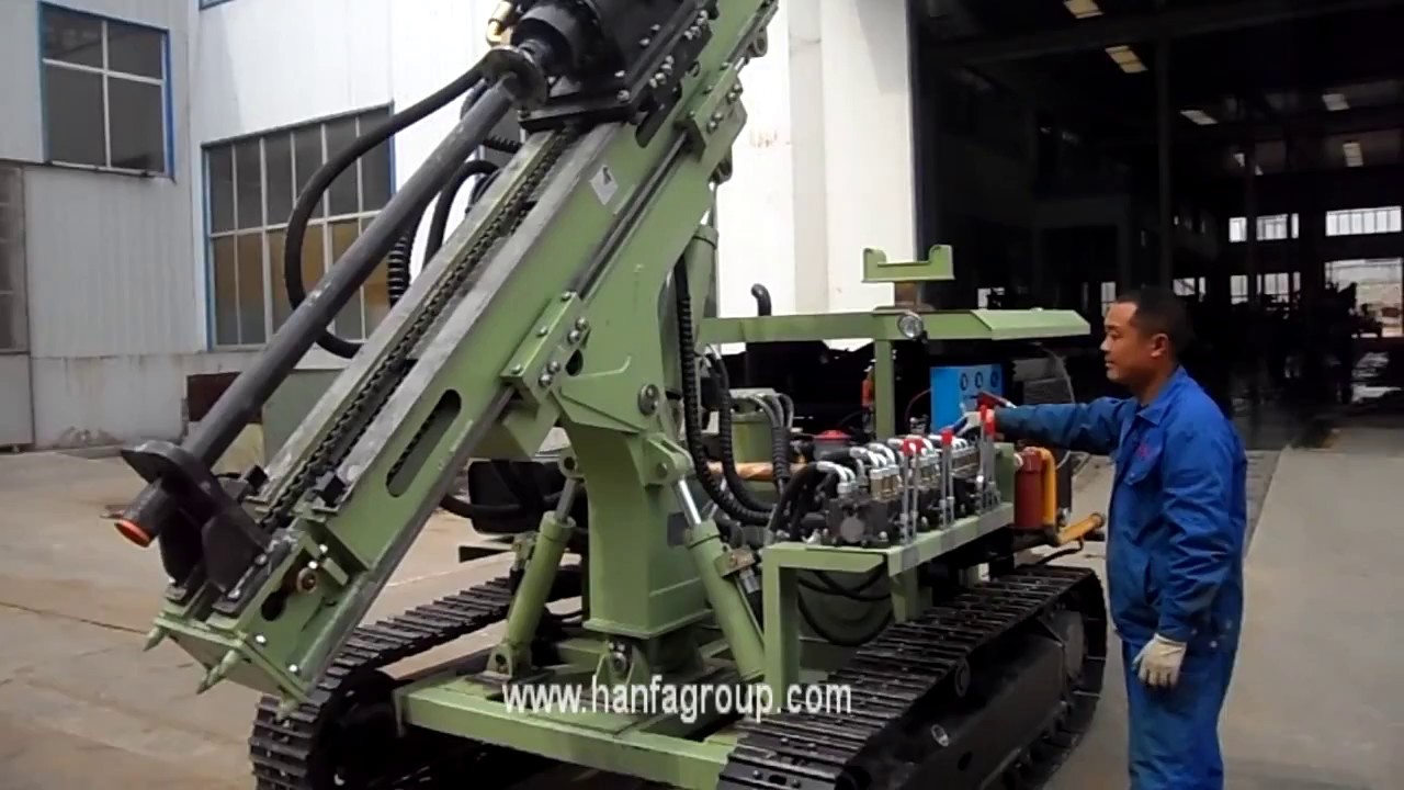 HF130Y Hydraulic DTH Drilling Rig Operation Demo