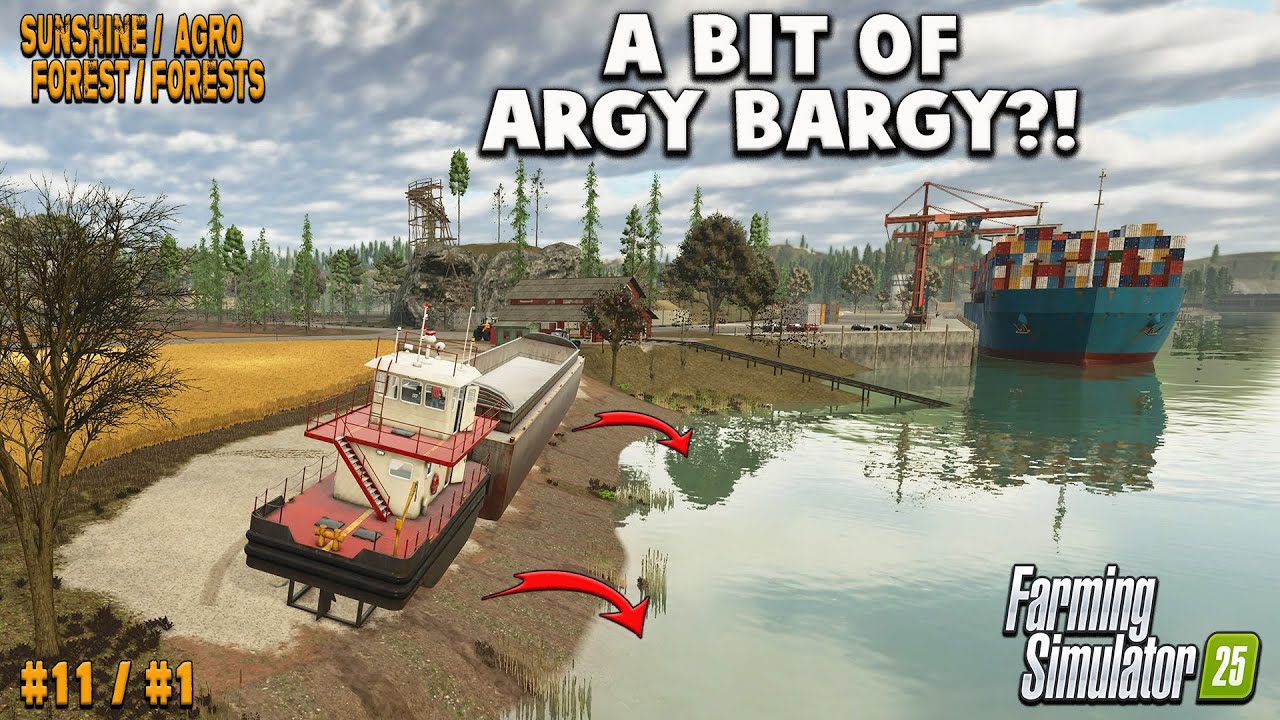 BARGING ONTO ANOTHER MAP?! SUNSHINE/AGRO FOREST(S) Farming Simulator 25