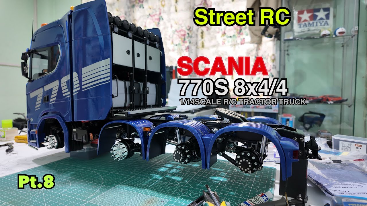 Street RC[TH] Assembly TAMIYA 1/14 Scale R/C SCANIA 770S 8X4/4 Pt.8