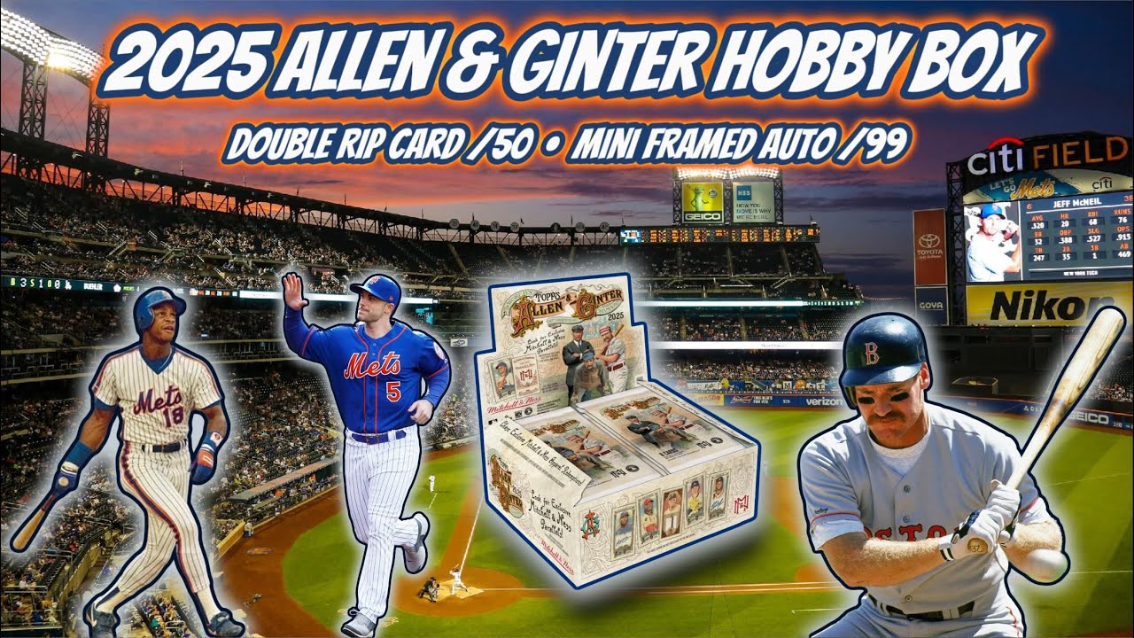 🔥DOUBLE RIP CARD /50🔥 2025 Allen & Ginter Hobby Box — We Ripped It!! • Framed Mini Auto /99