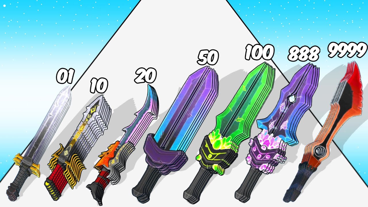Merge Sword Master Run - Level Up Sword Max Level ASMR Satisfying Gameplay