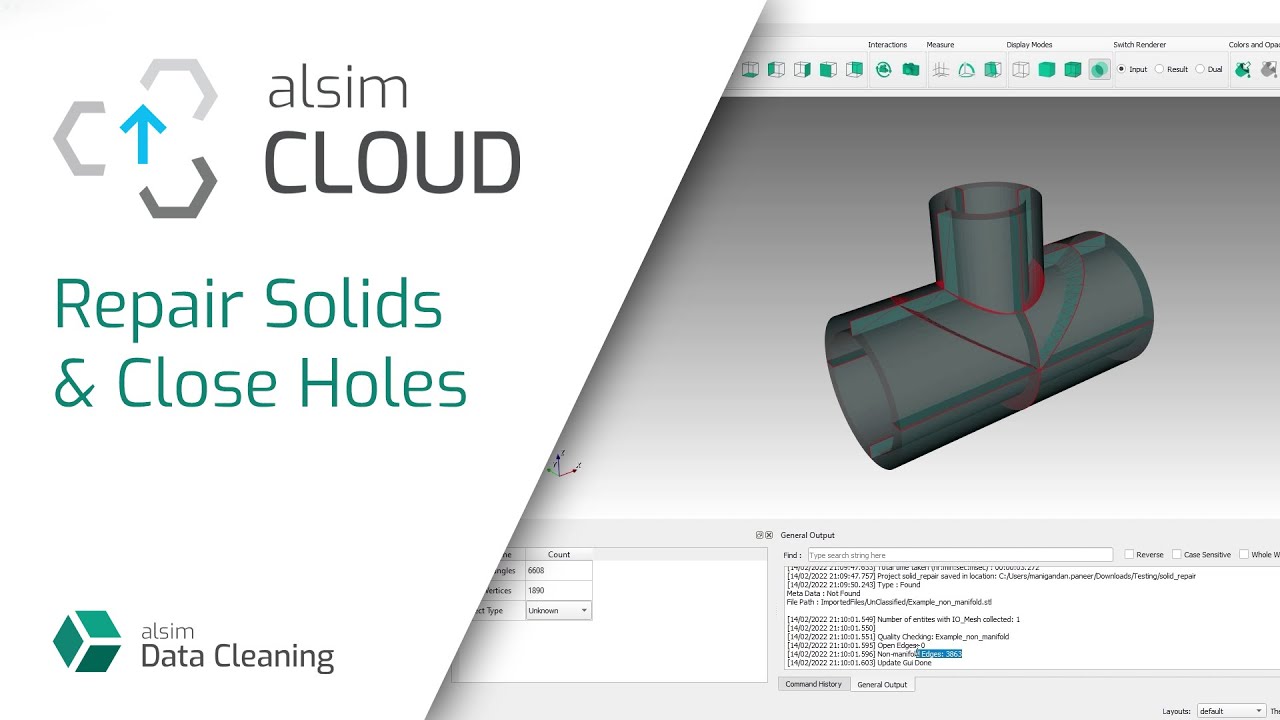 alsim Data Cleaning Repair: Repair Solids & Close Holes