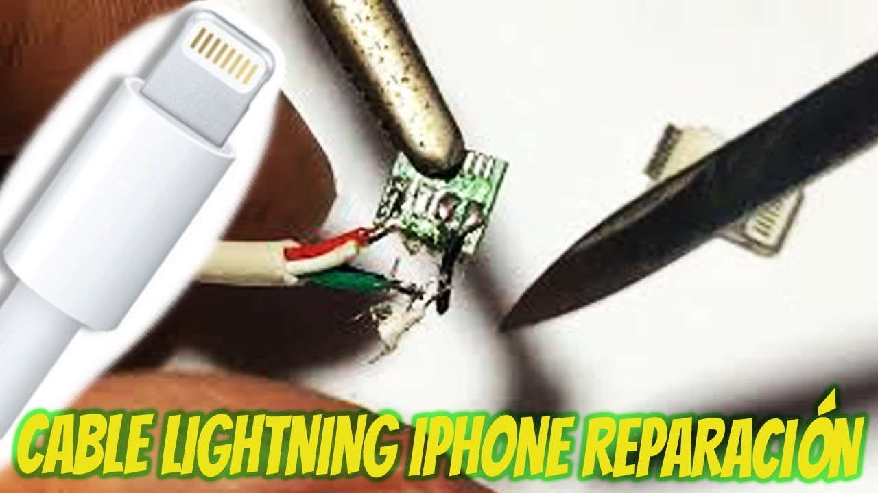 CABLE USB LIGHTNING IPHONE REPARACIÓN IMPOSIBLE FUNCIONA !