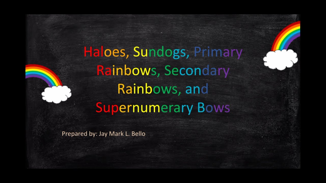 Haloes, Sundogs, Primary Rainbow, Secondary Rainbow, and Supernumerary Bows || Bello