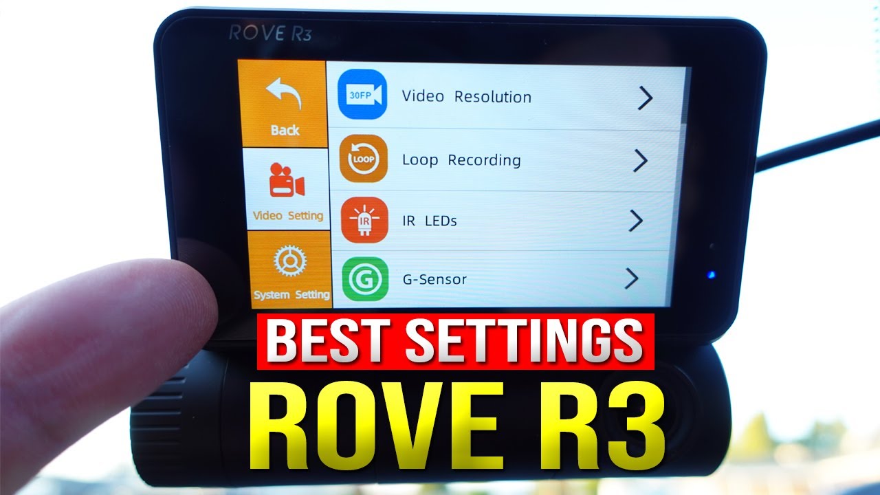 Полное меню ROVE R3 с объяснением настроек 3-канального видеорегистратора