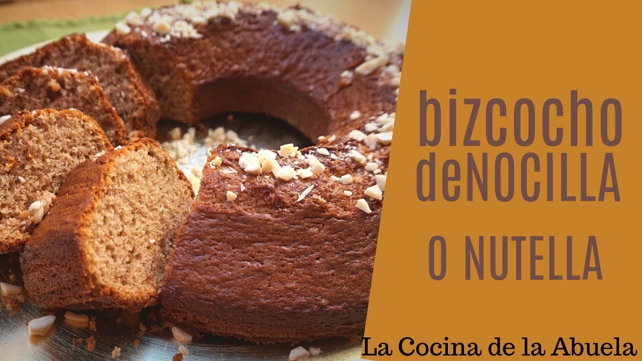 Bizcocho de Nocilla o Nutella.