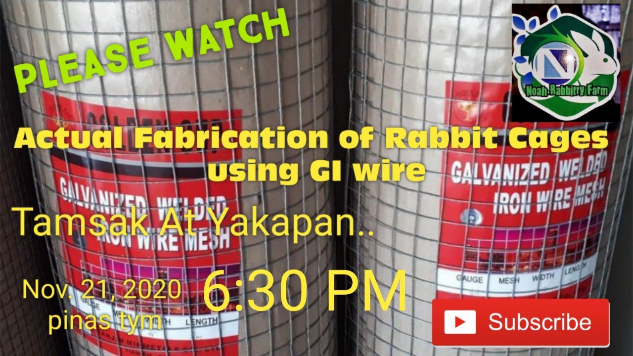 Actual Fabrication of Rabbit Cages using GI wire. Pre love