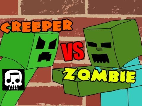 Minecraft Rap Battle - Creeper vs. Zombie [JT Music and Brysi]