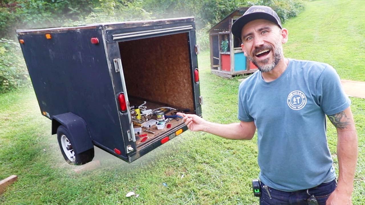Building a Portable Walk in COOLER from this UGLY enclosed trailer (VLOG)