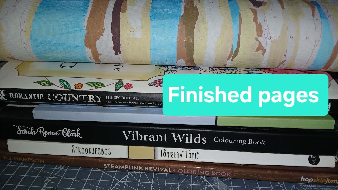 August 2025 Finished/completed colouring book pages
