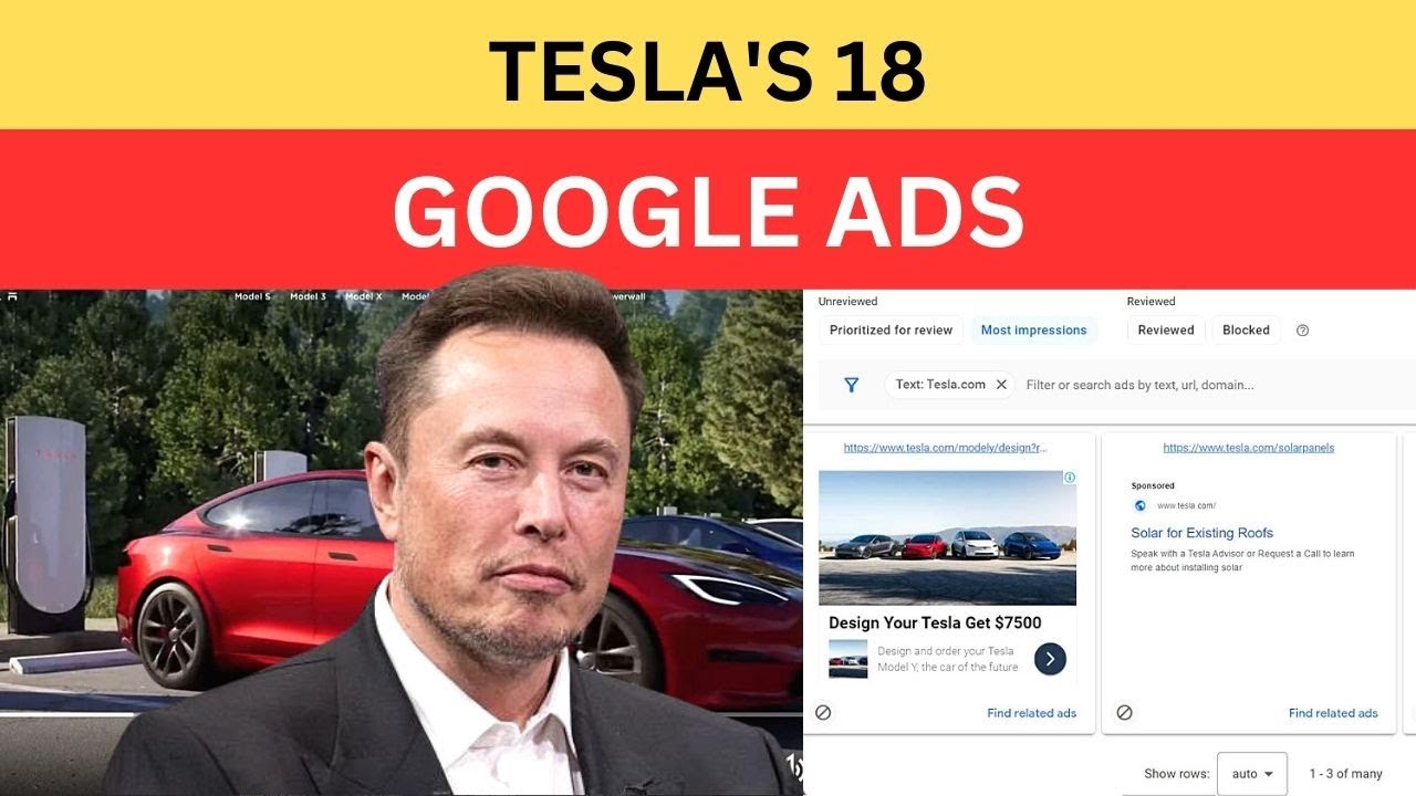 Tesla Officially Starts Advertising on Google With These 18 Ads