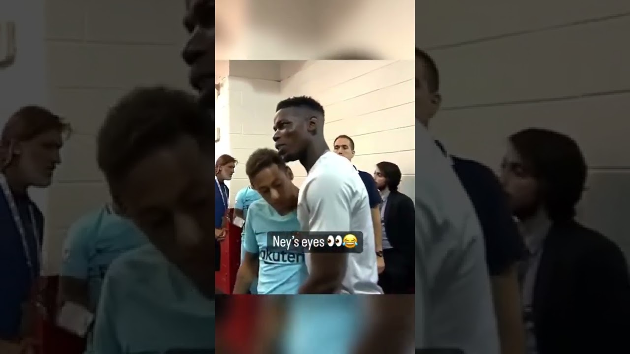 Neymar looking into Pogba&rsquo;s soul 😆
